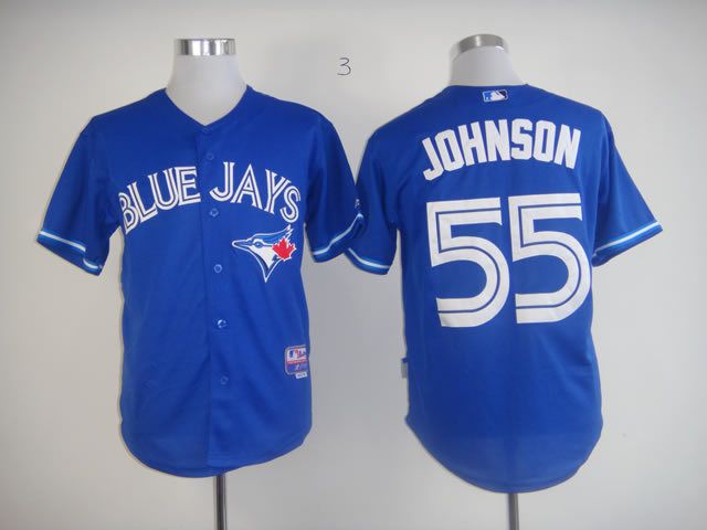 Men Toronto Blue Jays #55 Johnson Blue MLB Jerseys->toronto blue jays->MLB Jersey
